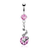 Piercing nombril vrilles et cercle (D154)