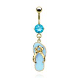Piercing nombril plaqué-or 21 - Tong