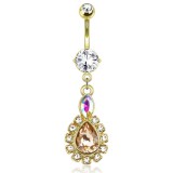 Piercing nombril plaqué-or 78 - Royal