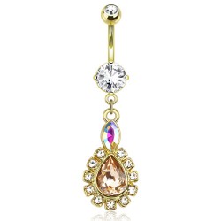 Piercing nombril plaqué-or 78 - Royal