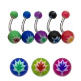 Piercing nombril UV 51 - Cannabis