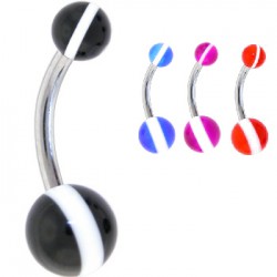 Piercing nombril UV 52 - Rayure blanche