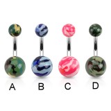 Piercing nombril UV 107 - Camouflage A