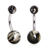 Piercing nombril UV 116 - Zèbre brillant