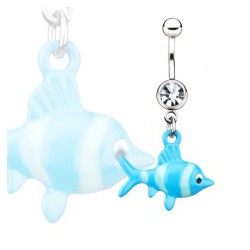 Piercing nombril poisson bleu (58)