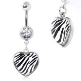 Piercing nombril coeur 75 - Zèbre