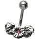 Piercing nombril fleur motif fleur vintage rose (45)