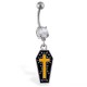 Piercing nombril gothique 18 - Cercueil et croix