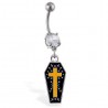 Piercing nombril gothique 18 - Cercueil et croix