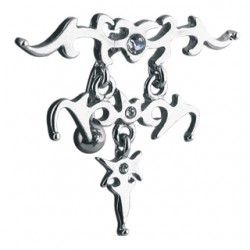 Piercing nombril tribal 53 - Inversé en trois parties