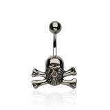 Piercing nombril gothique 90 - Crâne