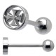 Piercing langue 76 - Croix de malte dans cercle