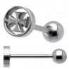 Piercing langue 76 - Croix de malte dans cercle