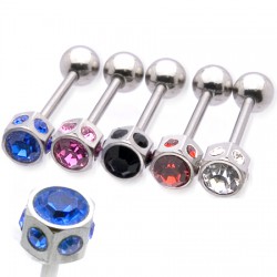 Piercing langue 78 - Tifanny hexagonale