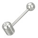 Piercing langue 82 - Pilule double strass