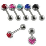 Piercing langue 87 - Coeur férido