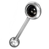 Piercing langue 104 - UFO boule noire