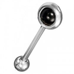 Piercing langue 104 - UFO boule noire