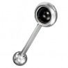 Piercing langue 104 - UFO boule noire