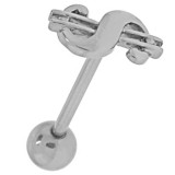 Piercing langue 09 - Dollar plat