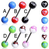 Piercing de langue UV 39 - Coeur