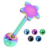 Piercing pour langue PVD 03 - étoile