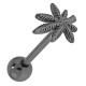 Piercing pour langue PVD 17 - Cannabis
