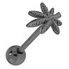 Piercing pour langue PVD 17 - Cannabis