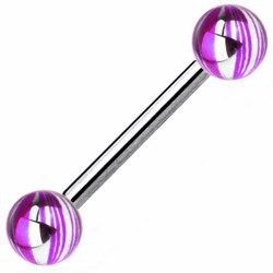 Piercing langue 06 - Gris et violet