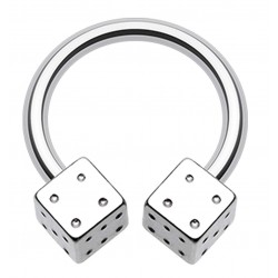 Piercing fer à cheval 47 - Acier dés