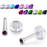 Piercing micro-labret 36 - Strass base dévissable