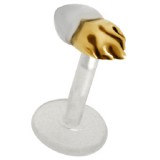 Piercing micro-labret PTFE 78 - Coeur flamme
