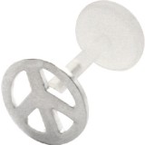 Piercing micro-labret PTFE 90 - Peace and love