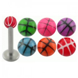 Piercing micro-labret acry 10 - UV basket boule