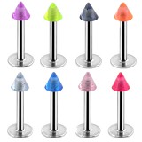 Piercing micro-labret acry 25 - UV pointe paillettes