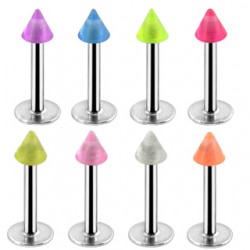 Piercing micro-labret acry 26 - Fluo pointe