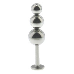 Piercing labret 58 - Triple boule