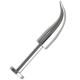 Piercing labret 64 - Très longue pointe courbe