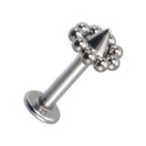 Piercing labret 65 - UFO et pointe