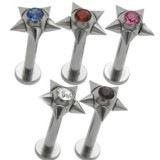 Piercing labret 131 - Pointes et strass