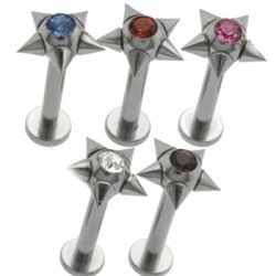 Piercing labret 131 - Pointes et strass