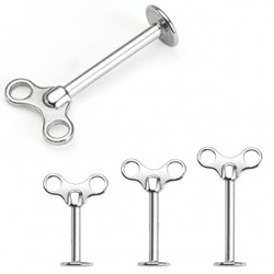 Piercing labret 38 - Clé de remontage
