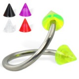 Piercing micro-spirale 03 - UV unicolore pointes