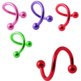 Piercing micro-spirale 40 - PVD néon boules