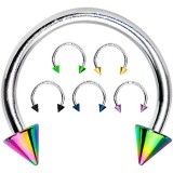 Piercing fer à cheval 20 - PVD et acier pointes