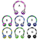 Piercing micro-circulaire 93 - PVD strié