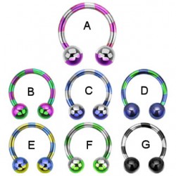 Piercing micro-circulaire 93 - PVD strié