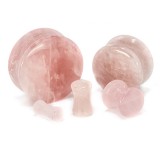 Plug courbe en quartz rose