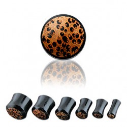 Plug courbe en corne et bois de palmier