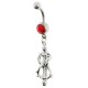 Piercing nombril kamasutra avec pendentif personnage et pierre rouge (09)